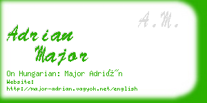 adrian major business card